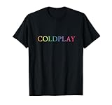 Coldplay Offizielles Logo T-Shirt, Herren, Schwarz, S, Kurzarm, Klassische Passform, T-Shirt, Musik, Exklusive Amazon Edition mit Coldplay-Logo