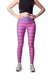 Cosplaya Damen Leggings mit hoher Taille, butterweich, für Cosplay, Halloween, Kostüme, Alptraum der 80er Jahre, Skelett Jack, Pink, S