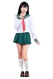 Noiclub Kagome Higurashi Cosplay Inuyasha Anime Kostüm Outfits Uniform JK Kleidung Halloween Karneval XL