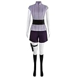 Jilijia Damen Hyūga Hinata Anime Cosplay Kostüm mit Tops Hosen Ninja Stirnband Uniform Set Halloween Party Weihnachten Kostüm, Hyuga Hinata, 46