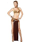 Tooperze Beautyplay Sexy Damen Kostüm Pinzessin Leia Kostüm Damen Cosplay Slave Ladies Princess Leia Fancy Dress Adults Film Costume