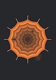 A4 Notizbuch kariert mit Softcover Design: Halloween Spinnenetz: 120 karierte DIN A4 Seiten