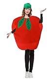 Segreto Unisex Erwachsenen Apfel Kostüm Ärmelloses Oberteil für Halloween Karnevalskostüme Party Verkleidung Rollenspiel Cosplay