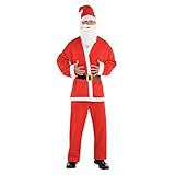 Amscan - Kostüm Weihnachtsmann, Santa Clause, Nikolaus, Weihnachten, Weihnachtskostüm, Rot