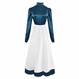 Charous Anime Howl's Moving Castle Cosplay Sophie Hatter Kostüm,Elegantes langes blaues Kleid für Cosplay verwendet