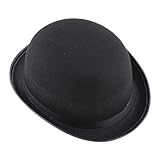 Generic Melone Bowler Hut, Derby Chaplin Hut Im Viktorianischen Stil, Zauberer-Steampunk-Cosplay-Bowlerhut, Halloween Kostüm Accessoire Für Erwachsene Unisex