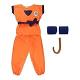 HOBBOY Dragon Ball Kostüm Kinder Cosplay Kostüm Dragon Ball Kleidung, Halloween Kostüme für Magische Party Geburtstag Fest für Kinder(M)