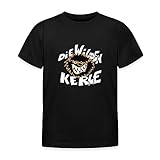 Spreadshirt Die Wilden Kerle Logo Kinder T-Shirt, 122/128 (7-8 Jahre), Schwarz
