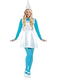 Funidelia | Schlumpfine Kostüm 100% OFFIZIELLE für Damen Größe M The Smurfs, Zeichentrickfilm, Die Schlümpfe, Zwerg - Farben: Blau, Zubehör für Kostüm - Lustige Kostüme für Deine Partys