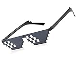 WANGENPING Premium-Qualität Sonnenbrille, UV Schutz Spieler Sonnenbrille, Thug Life Brille, Neuheit Unisex Mosaik Brille, für Partys und Fotoshootings Karneval Fasching Party Cosplay Kostüm