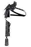keland Gotisch Leder Schulterschutz Schulter Rüstung Mittelalter Wikinger Schultergurt Armstulpe Handschuhe Cosplay Zubehör Set (Schwarz)