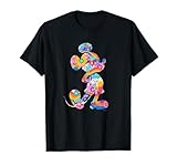 Disney Mickey Mouse Pride Pose Rainbow Icon Fill Doodles T-Shirt