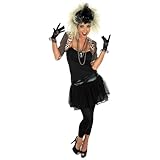 Fun Shack Popstar Kostüm Damen, 80er Jahre Outfit Damen Kleid, Verkleidung 80er Jahre Damen, 80/90 Kostüm, Kostüm Damen 80er - XXL