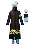Alleyon Anime Cosplay Mantel Robe Law Kostüm Umhang mit Hat für Erwachsene