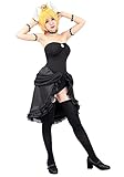 C-ZOFEK Prinzessin Koopa Bowsette Cosplay Kostüm Schwarz Kleid mit Nieten - Schwarz - XXX-Large