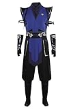 agfosa MK1 Sub Zero Cosplay Bi-Han Kostüm Kombat Outfit für Erwachsene L