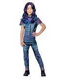 Smiffys Disney Descendants Mal-Kostüm, Einteiler mit Mock-Jacke