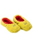 United Labels Grinch Hausschuhe Plüsch für Damen, Grün, 39-42, Pantoffeln Winter, Puschen Weihnachten