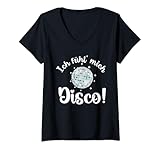 Damen Ich Fühl Mich Disco - 70er Party Disco ,Apres Ski ,Malle T-Shirt mit V-Ausschnitt
