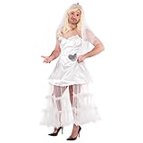 Fun Shack Braut Kostüm Männer, Brautkleid Kostüm Herren, Bride Costume, Frauenkostüm für Männer Fasching, JGA Kostüm Männer, Kleid für Männer, JGA Outfit Männer - L