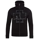 Rammstein Herren Kapuzenjacke Im Namen des Herren (XL) Offizielles Band Merchandise Fan Zipper schwarz mit mehrfarbigem Front, Back und Seiten Print