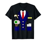 Lokführer Schaffner Lokomotive Fahrer Karneval Kostüm T-Shirt