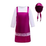 Lito Angels Kleid Kostüm Verkleidung mit Kopftuch für Kinder Mädchen Größe 5-6 Jahre 116, Lila