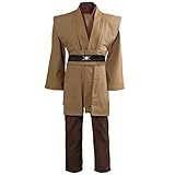 Gothden Jedi Tunika Kostüm Kapuzenmantel Ritter Fancy Full Set Halloween Cosplay für Erwachsene Herren…