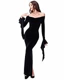 LUYANA Women's Floor Dress Bodenkleid Kostüm Vestidos Feierlichkeit Kleid B-Schwarz L