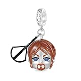 GNOCE Charm Anhänger Walking Dead Daryl Dixon Anhänger 925 Sterlingsilber Beads Charms für Frauen und Mädchen Schmuckgeschenk für Filmfan