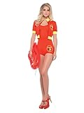 Smiffys Kostüm Baywatch Lifeguard, Rot, mit Bodysuit, Jacke & Schwimmer