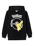NAME IT Jungen Nkmnoscar Pokemon Sweat Wh Bru Noos Bfu Kapuzenpullover, Schwarz, 122-128 EU