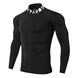 Herren Kompressionsshirts mit Hohem Kragen | High Neck Compression Shirt | Sport, Fitness | Vegeta, Stolz der Saiyajin in Jap. Schriftzeichen (M, Schwarz)