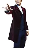 Suiting Style Who 12 Doctor Dr. Capaldi Long Coat Collection – Samt Cosplay für Herren – Zeitreisende-Kostüm für Herren