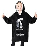 The Mandalorian Decken Hoodie Jungen, Oversize Pullover , Baby Yoda und Mando (Schwarz)
