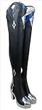 ERIMEI Sparkle Cosplay Stiefel Schuhe for Genshin Impact Eula Black