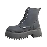 Buffalo BFL/Aspen LACE UP WARM Damenschuhe Schnürstiefel Schwarz Freizeit, Schuhgröße:40 EU