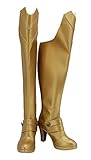 RUIRUICOS Fate Extra Nero Claudius Red Saber Cosplay Boots Golden High Heel Shoes Customized Long Boots for Halloween Comic-con 43 AS P