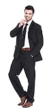 U LOOK UGLY TODAY Herren Anzug Party Weihnachts Kostüm Modisch Normaler Schnitt Festliche Anzüge Party Suits Einfarbig Schwarz