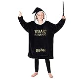 Harry Potter Hoodie Mädchen, Oversized Hoodie, Kinder Hoodie Decke, Riesen Hoodie (schwarz)