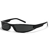 SHEEN KELLY Wrap Around Sonnenbrille für Männer Frauen Vintage Gangster Stil Sonnenbrille Futuristische Brille