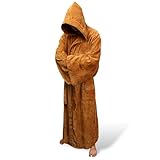 Star Wars Krieg der Sterne Jedi Deluxe Bademantel mit eingesticktem Jedi Logo braun