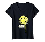 Damen Spray Smile T-Shirt mit V-Ausschnitt