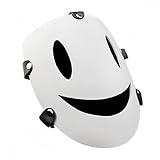LEDABAO High-Rise Invasion Cosplay Maske Cosplay Kostüm Harz Integral Helm Horror Kopfbedeckung Anime Scharfschütze Weiß Lächeln Maske Halloween Party Kostüm Requisiten