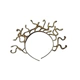 Floatdream Medusa Modische Haarreife, Serpentine Stirnbänder, Plastik Serpentine Haarreifen, Medusa Form für Party, Cosplay, Halloween Kostüm Dekoration, Unisex (Gold)