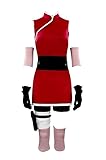 QYIFIRST Anime Haruno Outfits Fasching Cosplay Kostüm Rot (C) Damen XS