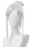 agfosa Agent Jett Cosplay Perücke Kostüm Wig Party Halloween Perücke Weiß für Damen