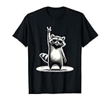 Retro Waschbär Rock Musik Geschenk Männer Kinder Frauen Lustiger Waschbär T-Shirt