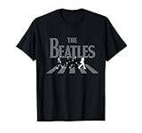 The Beatles – Abbey Road Graustufenalbum Cover T-Shirt Schwarz Unisex Erwachsene Beatles Fans Alle Altersgruppen Unisex Kurzarm Crew Neck T-Shirt S