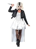 Smiffys Kostüm Bride of Chucky, Tiffany, Weiß, mit Jacke, Kleid & Choker